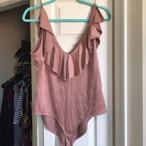 Low back velvet bodysuit